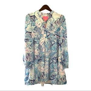 Lilly Pulitzer Winona Stretch Dress in Bermuda Blue Fishful Thinking